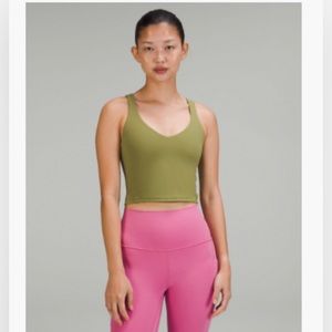 BNWT LULU ALIGN TANK IN BRONZE GREEN SIZE 6